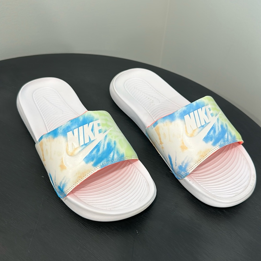 Tie Dye Nike Slides